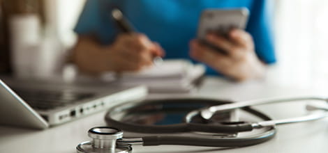 doctor consultation blurred